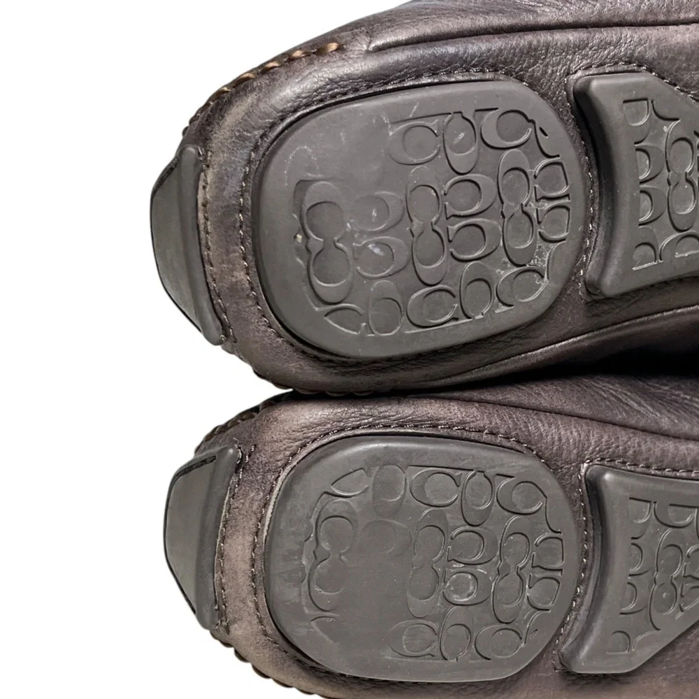 Coach Signature Leather Mens Neal Pebbled Driver Shoes  display picture 3